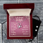 Forever Love Necklace and Cubic Zirconia Earring Set To My Beautiful Wife- Without you I am nothing