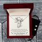 Forever Love Necklace and Cubic Zirconia Earring Set To My Wife, Love your husband