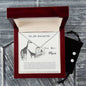Forever Love Necklace and Cubic Zirconia Earring Set To my daughter-Never forget that I love