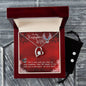 Forever Love Necklace and Cubic Zirconia Earring Set To my Firefighter Wife