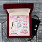 Forever Love Necklace and Cubic Zirconia Earring Set To My Wife