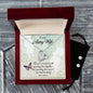 Forever Love Necklace and Cubic Zirconia Earring Set To my Army wife