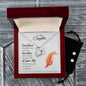 Forever Love Necklace and Cubic Zirconia Earring Set To my daughter-Sometimes the smallest step