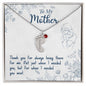 Custom Baby Feet Necklace with Birthstone To My Mon if there ever comes a day where we cant be together