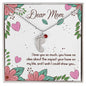 Custom Baby Feet Necklace with Birthstone Dear Mom I love you so much