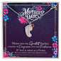 Custom Baby Feet Necklace with Birthstone Happy Mother's Day