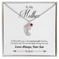 Custom Baby Feet Necklace with Birthstone, To my Mother