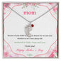 Custom Baby Feet Necklace with Birthstone Mom Happy Mother's Day