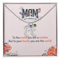 Custom Baby Feet Necklace with Birthstone to the world you are a mother