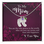 Custom Baby Feet Necklace with Birthstone To My Mom you are the person