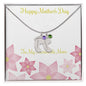 Custom Baby Feet Necklace with Birthstone Happy Mother's Day to my Incredible Mom