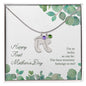 Custom Baby Feet Necklace with Birthstone Happy First Mother's Day