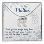 Custom Baby Feet Necklace with Birthstone To My Mon if there ever comes a day where we cant be together
