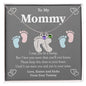 Custom Baby Feet Necklace with Birthstone To my Mommy to be