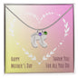 Custom Baby Feet Necklace with Birthstone Happy Mother's Day Thank you for all you do