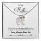 Custom Baby Feet Necklace with Birthstone, To my Mother