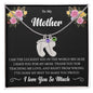 Custom Baby Feet Necklace with Birthstone To My Mother