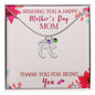 Custom Baby Feet Necklace with Birthstone Wishing you a happy Mothers day