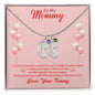 Custom Baby Feet Necklace with Birthstone Mommy to be-To my mommy-I can hear you