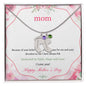 Custom Baby Feet Necklace with Birthstone Mom Happy Mother's Day