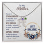 Custom Baby Feet Necklace with Birthstone To my Mother-Just breathe