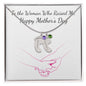 Custom Baby Feet Necklace with Birthstone To the Woman who raised me, Happy Mothers Day