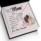 Custom Baby Feet Necklace with Birthstone Mom, The love between a mother and her daughter is forever