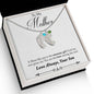 Custom Baby Feet Necklace with Birthstone Son to mother