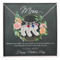 Custom Baby Feet Necklace with Birthstone Mom, Happy Mothers Day