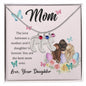 Custom Baby Feet Necklace with Birthstone Mom, The love between a mother and her daughter is forever