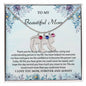 Custom Baby Feet Necklace with Birthstone To My Beautiful Mom