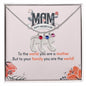 Custom Baby Feet Necklace with Birthstone to the world you are a mother