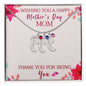 Custom Baby Feet Necklace with Birthstone Wishing you a happy Mothers day