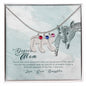 Custom Baby Feet Necklace with Birthstone To my mom- you're the most beautiful
