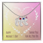 Custom Baby Feet Necklace with Birthstone Happy Mother's Day Thank you for all you do