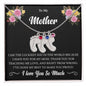 Custom Baby Feet Necklace with Birthstone To My Mother
