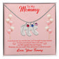 Custom Baby Feet Necklace with Birthstone Mommy to be-To my mommy-I can hear you
