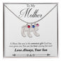 Custom Baby Feet Necklace with Birthstone Son to mother