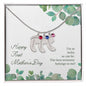Custom Baby Feet Necklace with Birthstone Happy First Mother's Day