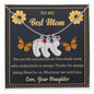 Custom Baby Feet Necklace with Birthstone To My Best Mom