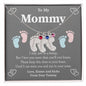 Custom Baby Feet Necklace with Birthstone To my Mommy to be