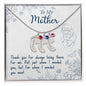 Custom Baby Feet Necklace with Birthstone To My Mon if there ever comes a day where we cant be together