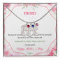Custom Baby Feet Necklace with Birthstone Mom Happy Mother's Day