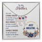 Custom Baby Feet Necklace with Birthstone To my Mother-Just breathe
