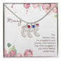 Custom Baby Feet Necklace with Birthstone Mommy to be - Snuggled in Your tummy