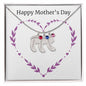Custom Baby Feet Necklace with Birthstone Happy Mother's Day Purple Heart