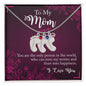Custom Baby Feet Necklace with Birthstone To My Mom you are the person