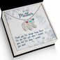 Custom Baby Feet Necklace with Birthstone To My Mon if there ever comes a day where we cant be together