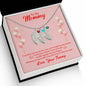 Custom Baby Feet Necklace with Birthstone Mommy to be-To my mommy-I can hear you