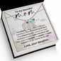Custom Baby Feet Necklace with Birthstone To my Beautiful Mom Love your Daughter